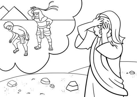 God Told About The Misery Of His People In Egypt Coloring Page